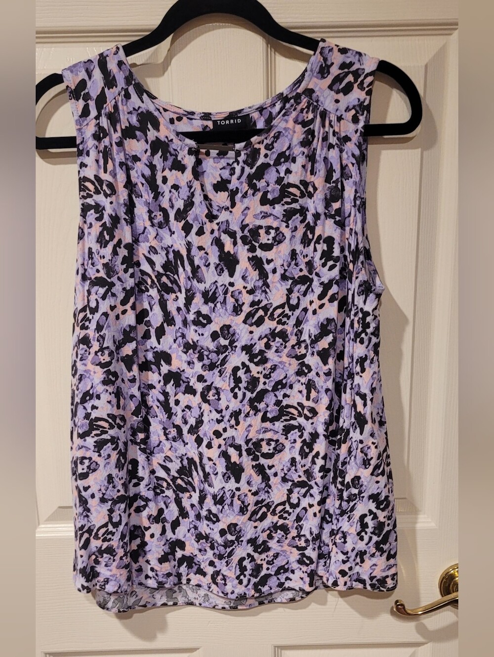 torrid Lavender, Black and Pink Floral-Print Sleeveless Tank